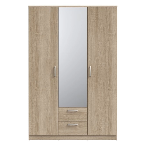 Szafa z lustrem 120 cm z szufladami NIKO Dąb Sonoma